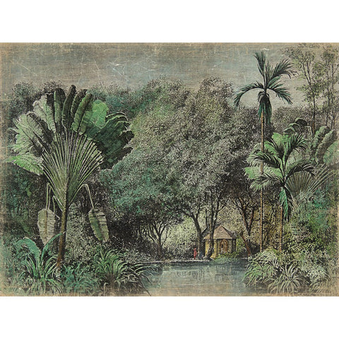 Toile murale TARA papier froissé multicolore