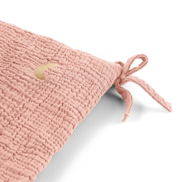 Tour de lit bébé, Demer, gaze de coton, rose