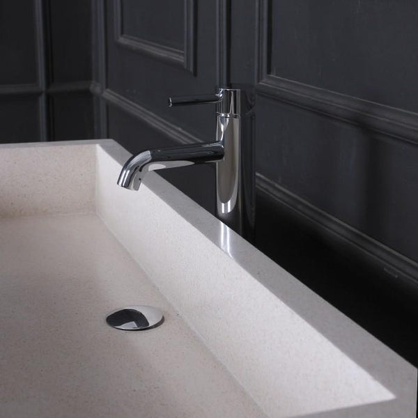 Vasque rectangulaire en terrazzo blanche
