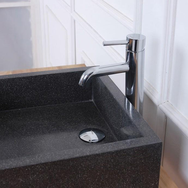 Vasque carrée en terrazzo noire