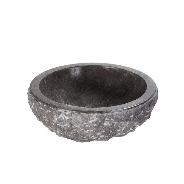 Vasque bol rude en pierre de marbre gris