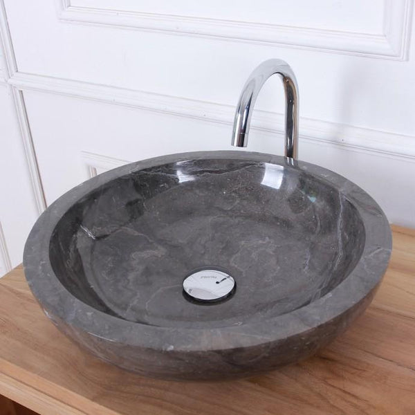 Vasque bol en pierre de marbre noir