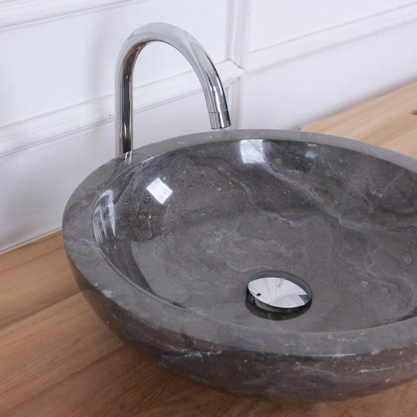 Vasque bol en pierre de marbre noir