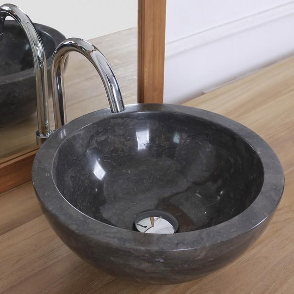 Vasque bol en pierre de marbre noir